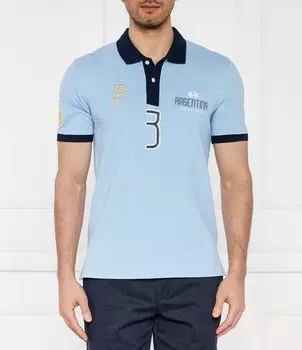Поло La Martina Regular Fit stretch, небесно-голубой