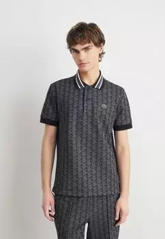 Поло Lacoste, черный/графит