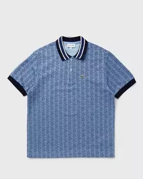 Поло Lacoste Contrast Collar Monogram Polo Shirt, цвет rill/globe