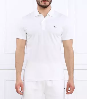 Поло Lacoste regular fit, белый