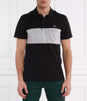Поло Lacoste Regular Fit, черный