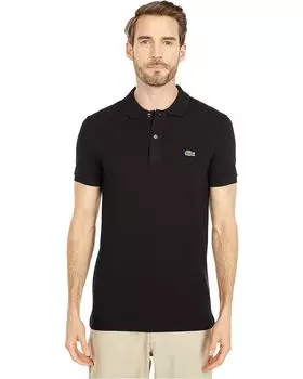 Поло Lacoste Short Sleeve Slim Fit Pique, черный