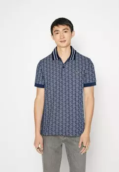 Поло Lacoste, темно-синий/беловатый