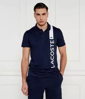 Поло Lacoste Ultra Dry, синий / белый