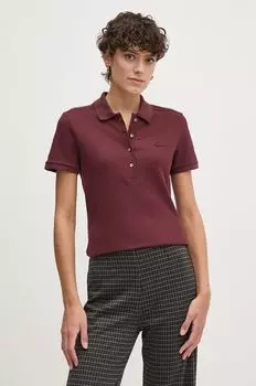 Поло Лакоста Lacoste, гранатовый