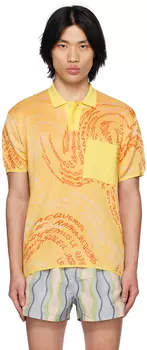 Поло Le Raphia 'Le Polo Tordu' желтое Jacquemus