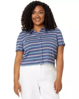 Поло Levi's Womens Suki Shirt, цвет Laura Stripe Coastal Fjord