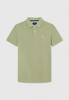 Polo Logo Hackett London, зеленый цвет морских водорослей