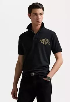 Поло LUNAR NEW YEAR TRIPLE-PONY POLO SHIRT Polo Ralph Lauren, черный