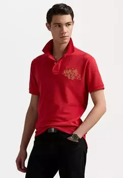 Поло LUNAR NEW YEAR TRIPLE-PONY POLO SHIRT Polo Ralph Lauren, красный