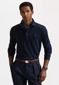 Поло LUXURY JERSEY POLO SHIRT Polo Ralph Lauren, темно-синий