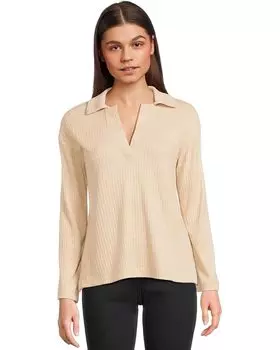 Поло Madewell Relaxed Polo Cozy Rib, цвет Heather Soft Fawn