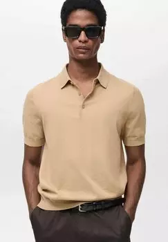 Поло Mango, коричневый