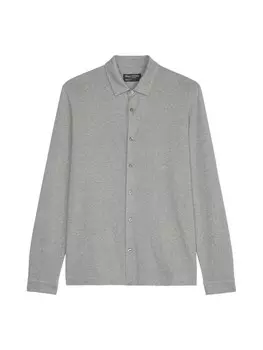 Поло Marc O'Polo DfC Polo Longsleeve regular, цвет grey melange