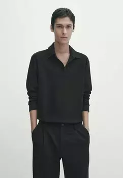 Поло Massimo Dutti, черный
