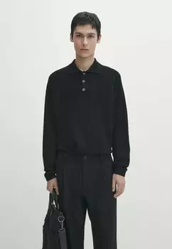 Поло Massimo Dutti, черный