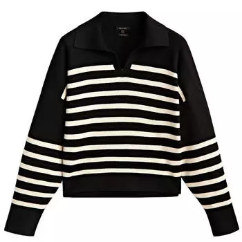 Поло Massimo Dutti Striped, черный