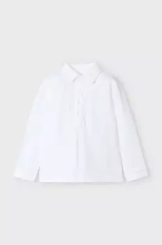 Поло Mayoral из шерсти для детей, белый