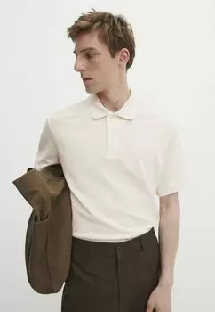 Поло Microtextured Massimo Dutti, бежевый
