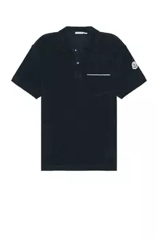 Поло Moncler, темно-синий