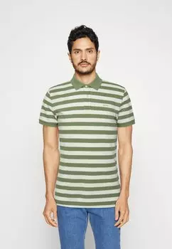Поло MULTI STRIPE SS PIQUE GANT, зеленый каламата