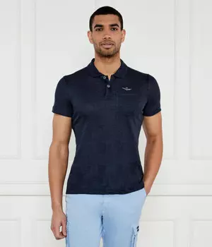 Поло мужское Aeronautica Militare льняное, синий