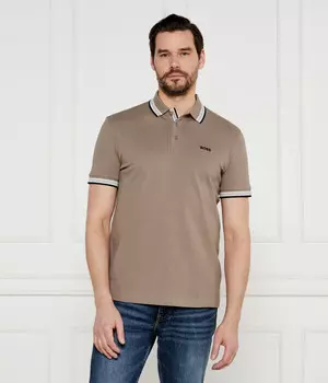 Поло мужское Boss Green хлопковое, бежевый