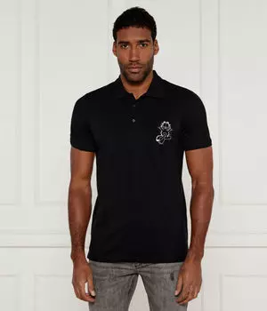 Поло мужское Iceberg с котом, черный