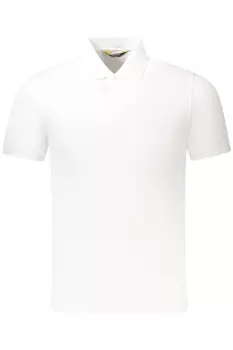 Поло мужское K-Way с короткими рукавами однотонное, белый