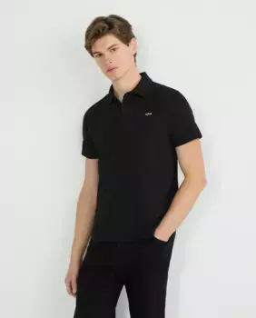 Поло мужское с коротким рукавом Paul & Shark, черный