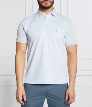 Поло мужское Tommy Hilfiger с коротким рукавом, голубой