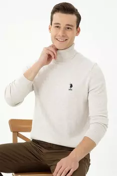 Поло на теле U S Polo Assn , белый