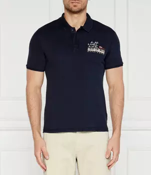 Поло Napapijri E-COLVILLE Regular Fit, темно-синий