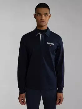 Поло Napapijri Pololongsleeve Ayas, темно-синий