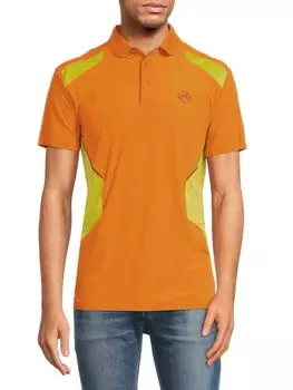 Поло обычного кроя Chris J.Lindeberg, цвет Russet Orange