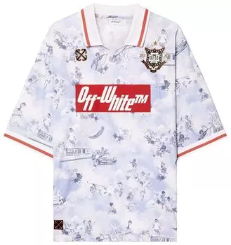 Поло Off-White Fresco Soccer Short-Sleeve Polo 'Pink Lilac Allover', розовый