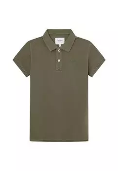 Поло Oli Gd Pepe Jeans, зеленый в стиле милитари