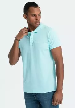 Поло Ombre, бирюзовый