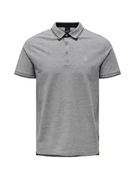 Поло ONLY & SONS Poloshirt Onsefletcher, цвет Light grey melange