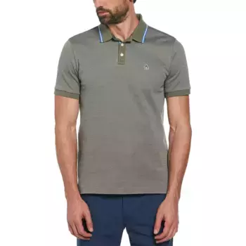 Поло Original Penguin Ao Jacquard Tipping, серый