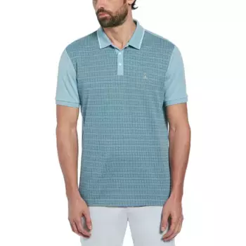 Поло Original Penguin Basketweave Jacquard Front, синий