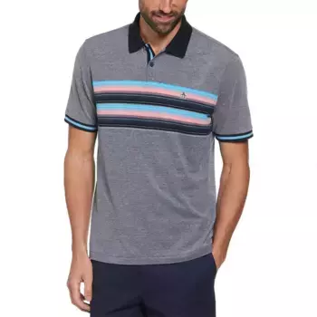 Поло Original Penguin Birdseye Coolmax Chest Stripe, синий