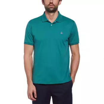 Поло Original Penguin Daddy Organic Interlock Sticker Pete, синий