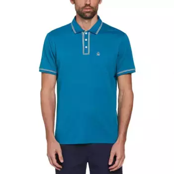 Поло Original Penguin Earl Organic Interlock, синий