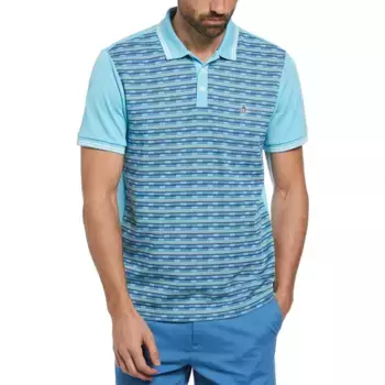 Поло Original Penguin Geo Jacquard Front Interlock, синий