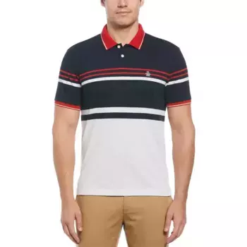 Поло Original Penguin Honeycomb Jacquard Eng Stripe, разноцветный