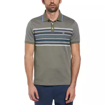Поло Original Penguin Jacquard Eng Stripe, серый