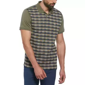Поло Original Penguin Jacquard Front Geometric, зеленый