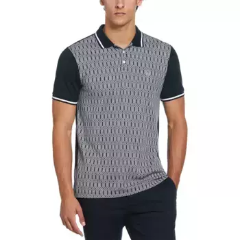 Поло Original Penguin Jacquard Front Interlock Geometric, серый