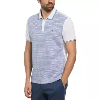 Поло Original Penguin Jacquard Interlock Mini Lines, белый